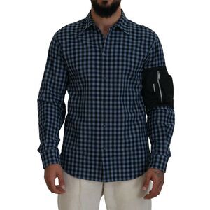 Dsquared² Multicolor Black Arm Plaid Men Long Sleeves Men's Shirt